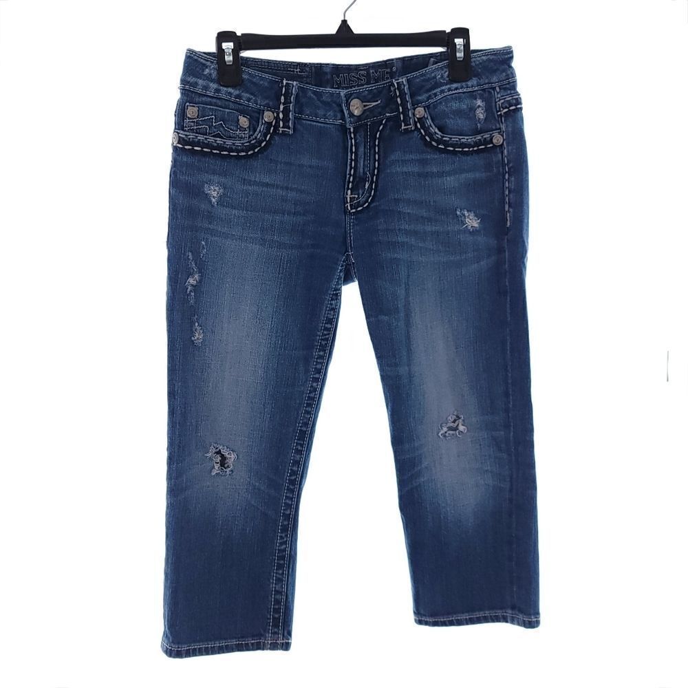 Miss Me Irene Capri Womens Sz unknown Blue